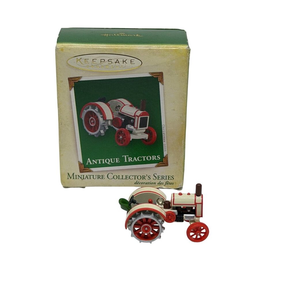 VTG 2005 Hallmark Keepsake Ornament Antique Tractor Red Die Cast Miniature